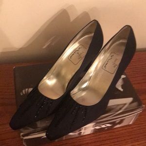 Black sequence party shoes